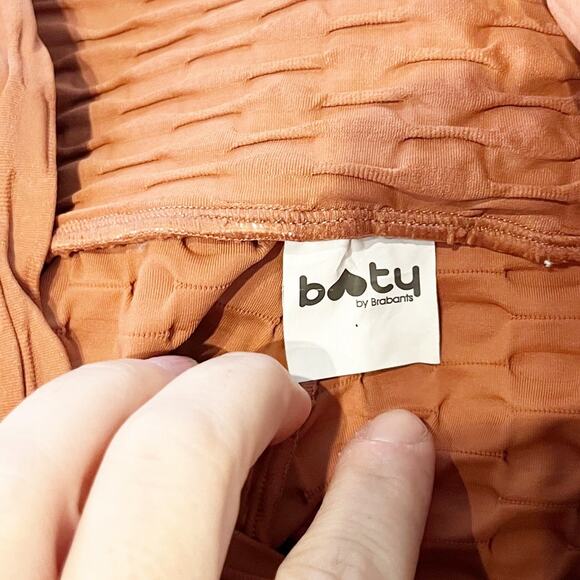 Booty by Brabants Chrome Full Zip Hoodie Jacket & Leggings Workout Set Orange - Picture 6 of 11